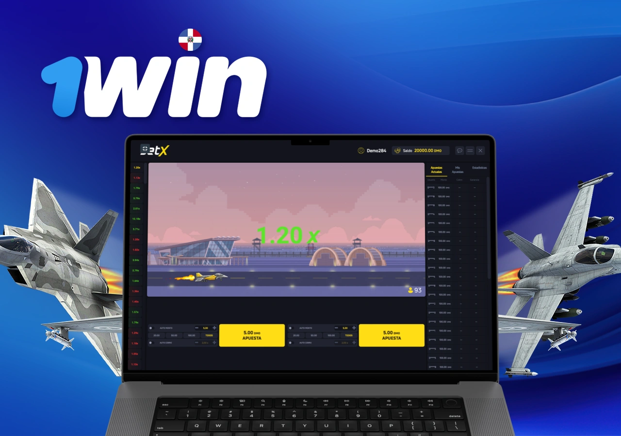 El popular juego JetX del casino en línea 1Win